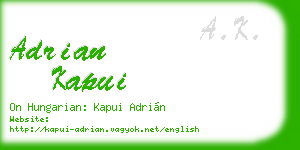 adrian kapui business card