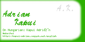 adrian kapui business card